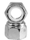 Hex Locknut Nylon Insert, Zinc Clear Cr+2