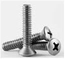 Machine Screw, Phillips Oval Head, Stainless Steel 18 7