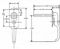 Heavy Duty Outside Handles for use with 7011 Locks