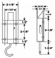 Spring Loaded Bolts with Fingerpull