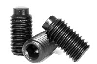 Dog Point Socket Set Screws, 45H DIN 915, Plain, Alloy