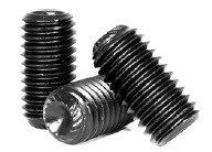 Knurled Cup Point Socket Set Screws, 45H ISO 4029, Plain, Alloy