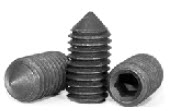 Cone Point Socket Set Screws, Plain, Alloy