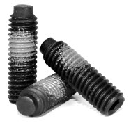 Half Dog Socket Set Screws, Nylon Patch, Black, Alloy