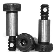 Socket Shoulder Screws, Nylon Pellet, Black, Alloy