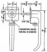 Padlocking Handle for Use with 6011 Locks