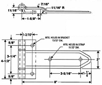 Series 3200 Steel Narrow Bracket Reverse Over The Seal Economy Hinges