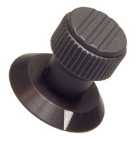 Plastic - Aluminum Skirt - Pointer Knob with Skirt - Metric