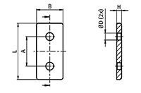 ConnectionPlate2Holes-Line