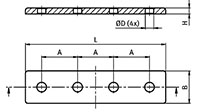 ConnectionPlate4Holes-Line