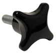 Four Arm Knob, External Threaded Steel Zinc Plated