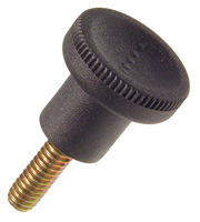 Ergonomic Knurled Knob - Stud - Inch