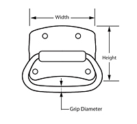 Round Grip - Style 2 Pull Handles