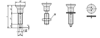 Indexing Plunger with Exted Pin - No Collar - Locking Pin Hardened - Steel - Metric