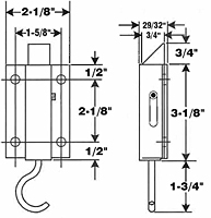 Spring Loaded Bolts with Fingerpull