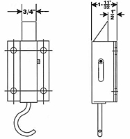 Spring Loaded Bolts with Fingerpull