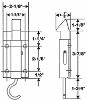 Spring Loaded Bolts with Fingerpull