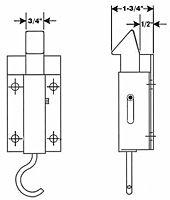 Spring Loaded Bolts with Fingerpull