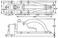 512 BRASS KEYLOCKING LATCH REFRIGERATOR LOCKS