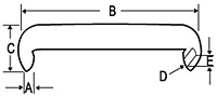 Oval Grip Pull Handles - Inch