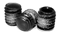 Oval Point Socket Set Screws, Nylon Patch, Black, Alloy