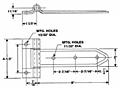 Steel Narrow Bracket Side & Rear Door Hinges