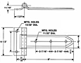 Series 3400 Steel Narrow Bracket Side & Rear Door Hinge Economy Hinges