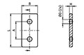 ConnectionPlate2Holes-Line