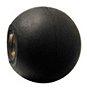 Rubber Ball Knob, Brass Insert