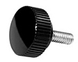 Knurled Knob, External Threaded Steel Zinc Plated