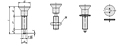 Indexing Plunger with Exted Pin - No Collar - Locking Pin Hardened - Steel - Metric