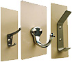 Polished Hooks on Beige Panel